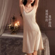 
Urban beauty nightgown, female sensual suspender pajamas, high-end satin imitation silk, pure and sensual style, comfortable and versatile spring and summer style champagne
