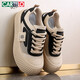 Katile crocodile women's shoes for summer breathable big toe shoes mesh hollow sports and casual shoes for women 1584 black 40