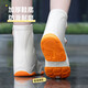 Reisregenstiefel für Frauen wasserdichte Schuhe für Silikon Regenstiefel im Freien an regnerischen Tagen ohne schupfende Verschleiß-resistenten Kinderregenstiefel für orange und weiße (verbesserte brustdickte Stil] L (37-39) Sportschuhe, die empfohlen werden, um eine größere Größe zu nehmen, um eine größere Größe zu nehmen