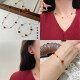 
Yashilif Yashilif s925 silver 5223 0358 9764 temperament and fashionable red agate necklace bracelet earrings set YL-5223 necklace