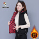 Woodpecker reversible women's down cotton vest 2024 new vest outer wear middle-aged and small autumn and winter vest for women pickle yellow XL recommended weight 115-130Jin Jin equals 0.5 kg