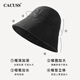 CACUSS帽子女春夏防晒渔夫帽户外遮阳防紫外线太阳帽大帽檐黑色大号