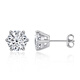 Guanpuge Fat Donglai same style pt950 platinum moissanite earrings platinum earrings earrings niche girlfriend birthday gift white six claws 925 silver 0.5 carat