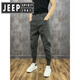 JEEP SPIRIT Jeep Internet celebrity 2025 trendy brand handsome casual pants men's versatile slim spring and summer sports nine-point tie-fitting black 834 single size 31130-140Jin [Jin equals 0.5 kg]