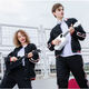 Test Brand 09061 Music Mot de passe Smart Ukulele Girl Beginners Beginners's Guitar Fiber Fibre Black Women's College Style Populele2 White + Chocolate Sac