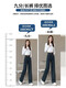 罗蒙（ROMON）窄版阔腿牛仔裤女春装2025年新款女裤高腰时尚直筒休闲裤子秋冬装 F6623-复古蓝-九分裤【单裤】 26 码【建议80-90斤】