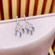 Shilian's new natural tanzanite stud earrings inlaid with s925 silver earrings, elegant women's earrings, versatile and fashionable, main stone 5*3mm