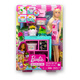 Quasi-new product Barbie girl doll play house New Year gift doll toy-Barbie flower shop set GTN58