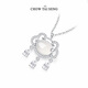 Zhou Taisheng's happy and safe lock necklace sterling silver female chalcedony national style 2024 new new Chinese style national trend birthday gift for girlfriend