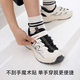 Zapatos de deportes para niños de Carter Rabbit Children's Sports 2025 Summer Nuevo Producto Dad Zapatos Mosquito Repelente Sandalias para niños Breathable White and Black 28 Inner Longitud 17.5cm pies de longitud 16.3-16.9