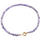 Yi Yi Tanzanite small bead bracelet for women, natural light purple crystal to attract wealth and good luck, simple plain ring and very thin bracelet, purple tanzanite plain ring bracelet, simple temperament 14cm