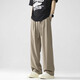 Foss Phil Japaner Yamamoto Casual Hosen Herren Sommereiseis dünne lockere drapierte Weitbein-Anzughose für Jungen Straight Hosen Trendy Marke 718-7011 Khaki XL [Vorgeschlagen 145-160jin [Jin gleich 0,5 kg]]