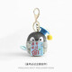 Danqin Cute Penguin Doll School Bag Pendant Keychain Chain Cartoon Couple Student Plush Doll Boys and Girls Gift Blue School Bag Penguin
