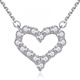 Guanpuge Fat Donglai same style pt950 platinum necklace women's moissanite diamond love heart-shaped clavicle chain fashion simple lover silver trumpet