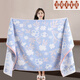 Miaopu Le Fat Donglai Bath towel pure cotton 100 plus thickening and not shedding of hairy women absorb water 2025 size student youth Baihua Green Flower Pattern Bath towel 14070cm