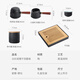 SUSHI CERAMICS Kung Fu tea set solid wood handle side handle teapot Japanese bamboo surface water storage tea tray high-end gift box J0400