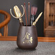 Fat Donglai's same style tea table accessories, tea set accessories, purple sand tea ceremony six gentlemen set storage tea clip, pot pen tea D purple sand tea ceremony six gentlemen - willing - + tea towel + tea