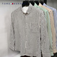 Tommy Kelly American Tomm Brand Spring und Herbst New Herren Long Sleeve Shirt Anti-Falten-freie Streifenhemd Jacke C719 Black M 165/Vorgeschlagen 90-115jin [Jin ist 0,5 kg]