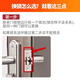 安俊晟门锁卫生间不锈钢把手锁无钥匙通用型洗手间浴室门锁铝合金门把 9898凹弧110孔配锁舌备注