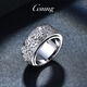 GsunG rotating platinum ring PT950 retro domineering ring four mythical beasts rotating men's wide-faced pure platinum ring. Priced by gram, please contact customer service before bidding.