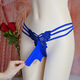 Love Ruru Sexy Men JJ Set Sexy Underwear Lace Thong Transparent Embroidery Big Boy Sexy Love Silk Temptation Pseudo-Girls Low Black (80-135Jin [Jin equals 0.5 kg]) Egg wrap