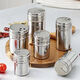 Barbecue essentials stainless steel barbecue seasoning jar sprinkler bottle pepper cumin seasoning jar commercial combination seasoning jar medium size 1 pack screw cap type