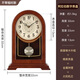 MapleLeaf home solid wood desk clock living room retro desktop personalized clock ornaments new Chinese style simple quartz clock desktop clock Liriodendron wood + silent quartz movement + Arabic dial