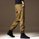 Romon Modemarke Harun Casual Hosen für Männer im Sommer dünne lockere Bindfuß-Designhosen für Männer in Männern Persönlichkeit gutaussehende Arbeitshose für Männer 2505 Schwarzer regulärer L [geeignet für 130-150jin [Jin gleich 0,5 kg]]
