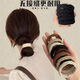 Thick Hair Tie Brown Hair Tie Ponytail Rubber Band Female Simple Temperament High Elasticity Hair Tie Diamond Pattern Hair Tie 10 Pieces
