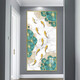 
New Chinese style porch background wall decorative painting and painting crystal porcelain mural Jiuyu picture corridor vertical single painting TXMG11162 70*140 wall width 90-100cm texture silver aluminum composite