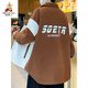 
Scarecrow (MEXICAN) Spring and Autumn Fatty Fashion Contrast Color Spliced ​​Shirt Jacket Men's Trendy Youth Plus Fat Plus Large Size Loose Casual Jacket D687 Jacket-Apricot Color 5XL Recommended 200-220Jin [Jin equals 0.5 kg]