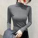 Spring new modal half turtleneck bottoming shirt for women in autumn and winter, versatile slim solid color inner long-sleeved T-shirt top D56-black 3XL recommended 145-160