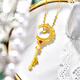 COASZE gold key pendant scepter Xingyue 999 pure gold pearl pure gold necklace pendant style Xingyue scepter