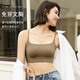 Gilet à suspense de chat avec un tampon de poitrine belle lingerie arrière pour les femmes sans anneaux en acier rassemblant et anti-exposition essuyée blanc lilky m