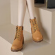 Timberland Martin Boots Frauenschuhe Frühling und Sommer im Freien Wanderschuhe High Top Kicks Paar große gelbe Stiefel Freizeitschuhe 8168r A25bs231/5cm Absatz 36