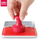Deli 9891 ink stamping platform red size metal stamp financial quick work office