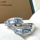 CAJJ Francois 1.56 carat aquamarine earrings 925 silver simple everyday natural colored gems jewelry gem aquamarine earrings