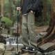 Homlean American outdoor work pants men's spring and summer loose wide-leg functional straight waterproof long trousers HT02 military green XL
