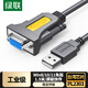 Greenlink USB to RS232 serial port adapter cable DB9-pin male to female cable converter supports attendance machine cash register printer COM port [1.5m female]