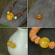 DRJEFUN natural amber beeswax beads loose beads single with separated beads chicken oil yellow round beads / gram price No. 58