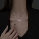 Chow Tai Fook safe and sound PT950 platinum necklace for women new platinum clavicle chain light luxury niche birthday luxury niche birthday luxury niche birthday