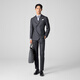 VICUTU Pt 30 men's business suit dark plaid comfortable wool wedding dress shale gray suit 175/96B