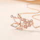 Wanlifu Original Yilu You Collier Women's Women's Sterling Silver S925 Collier Cerf et prune Internet Forest Forest Coréen Christmas Gift D687 Platinum (Chaîne transversale) 925 Silver
