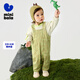 Mini Bala boys and girls comfortable elastic eco-friendly cute dinosaur style two-piece spring overalls suit