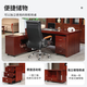 ZHONGWEI Chinese-style boss desk executive desk manager desk office desk solid wood veneer supervisor desk president desk 1.8 meters including cabinet