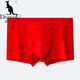 Kangaroo (Daishu) Haut-freundlicher und weicher einheimisches Jahr Herrenunterwäsche Big Red Wedding Unterwäsche Jungen Modal ohne Robben Hongluo Flat Corner vier LS724-Finanz-Guangjin 3 XL [Empfohlen 110-130jin [Jin gleich 0,5 kg]]