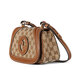 Gucci (Gucci) Bag du sac féminin Bag Blondie série mini sac d'épaule Bag féminin Nouveau sac à bandoulière 815700 Canvas d'ébène beige 815700haakg9755