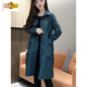 Chujing Casual Temperament Mid-Length Windbreaker Women's 2025 New Korean Style Loose Fashionable Western Style Versatile Thin Jacket + Black + New Spring and Autumn Windbreaker M Recommended Weight 95-120 Jin Jin is equal to 0.5 kg