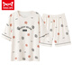 Catman Miiow Integrierte Pyjamas mit Brustpolstern für den Sommer-Kurzärärmel-Kurzmännchen für Frauen im koreanischen Stil für die Kleidung im Freien für die Kurzärmel-Shorts für Frauen mit Brustpads: YW-1512 2XL empfohlen [130-140jin [Jin gleich 0,5 kg]]]