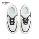 Deep Breath Tief Atem Frauenschuhe dicker Sohle Mode -Gurt gebogene Daddy Schuhe Casual Schuhe Ax12242 Weiß und Schwarz 38